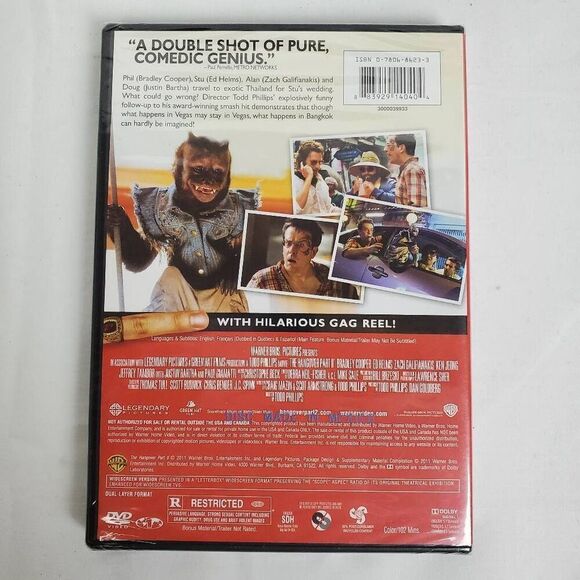 The Hangover Part II (DVD, 2011) Bradley Cooper, Ed Helms, Zach Galifianakis - Picture 2 of 2